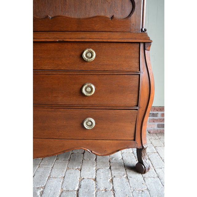 Antique Oak Biedermeier Cabinet For Sale - Image 6 of 10