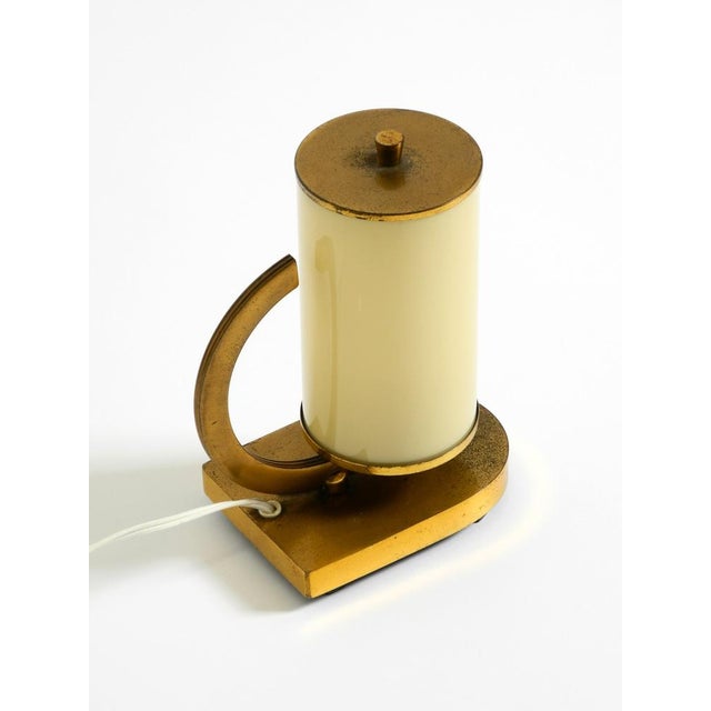 Brass Table Lamp with Opal Glass Shade, 1940s For Sale - Image 13 of 18