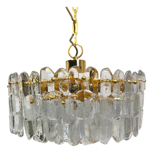 Mid-Century Palazzo Light in Glass by Kalmar Franken, Austria, 1970s For Sale