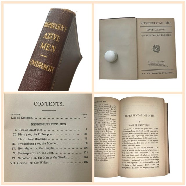 5 Vintage Classic Books - Odyssey, Rubiáyát, Dante, Treasure Island, Emerson For Sale In Houston - Image 6 of 12