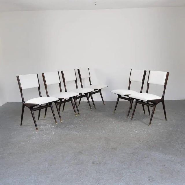 Mod. 634 Dining Chairs by Carlo De Carli for Cassina, 1950s, Set of 6 For Sale - Image 6 of 6