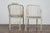 Late 20th Century Baker Furniture Faux Bamboo Accent Chairs with Upholstered Linen Cushions, Pair For Sale - Image 9 of 12