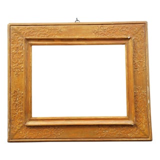 17th Century Style Lacquered Wooden Frame, Italy, Late 19th-Early 20th Century For Sale