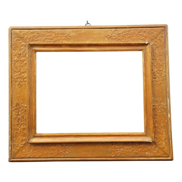 17th Century Style Lacquered Wooden Frame, Italy, Late 19th-Early 20th Century For Sale