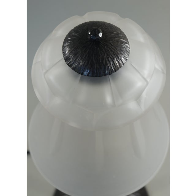 1920s French Art Deco Table Lamp by H. Fournet & Charles Schneider 1920s France For Sale - Image 5 of 10