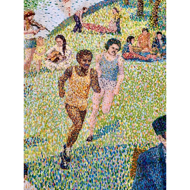 Figurative A Figurative Pointillist Painting After Georges Seurat’s “Sunday Afternoon…” by Brenda Joysmith For Sale - Image 3 of 15