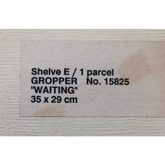 Mid 20th Century Mid 20th Century William Gropper, Charcoal Drawing "Waiting" Pensive Woman Americana WPA Artist For Sale - Image 5 of 6