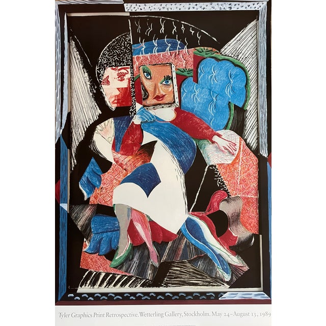 Paper An Image of Celia Poster in the style of David Hockney, 1989 For Sale - Image 7 of 7