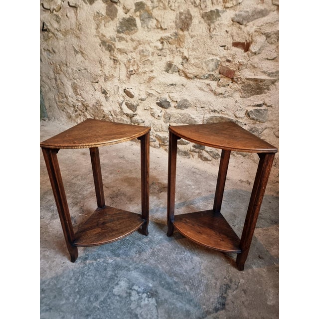 1960s Vintage Oak Nesting Table Set, France, 1960s, Set of 3 For Sale - Image 5 of 18