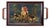 Fox Hunt Tapestry Wood and Glass Tray, Antique Style For Sale