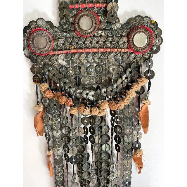 Wood Rare Large Antique Balinese Temple Hanging Lamak, Indonesia For Sale - Image 7 of 12