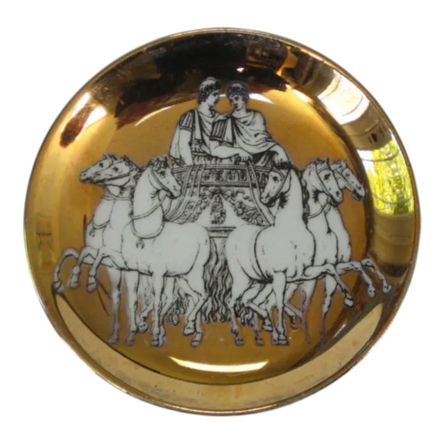 Piero Fornasetti 1960s Fornasetti 'Romulus and Remus Ceramic Coasters for Saks Fifth Ave- Set of 6 For Sale - Image 4 of 4