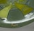 Vintage Higgins Art Glass - Round Bowl Geometric fused two-tone design. Signed
