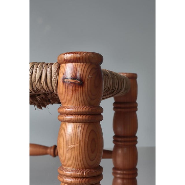 Vintage Swedish Dining Chairs in Seagrass and Pinewood, 1970s, Set of 6 For Sale - Image 15 of 18