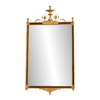 Friedman Brothers Neoclassical Black & Gold Mirror For Sale