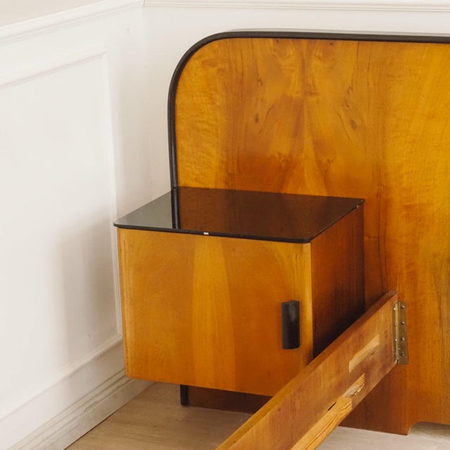 Double Bed with Floating Bedside Tables from Halabala For Sale - Image 6 of 18