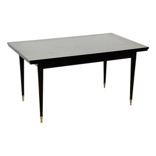 Art Deco Modern Extendable Dining Table in Macassar Ebony, France, 1950s For Sale