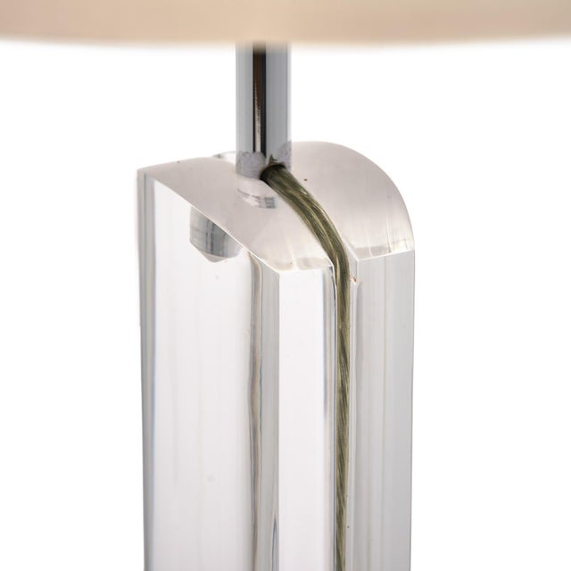 Vintage French Lucite Floor Lamp, Modern Style 1980s For Sale - Image 4 of 9