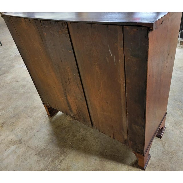 Circa 1830 American Empire Figured Mahogany Bow-Front 4-Drawer Chest For Sale - Image 13 of 13