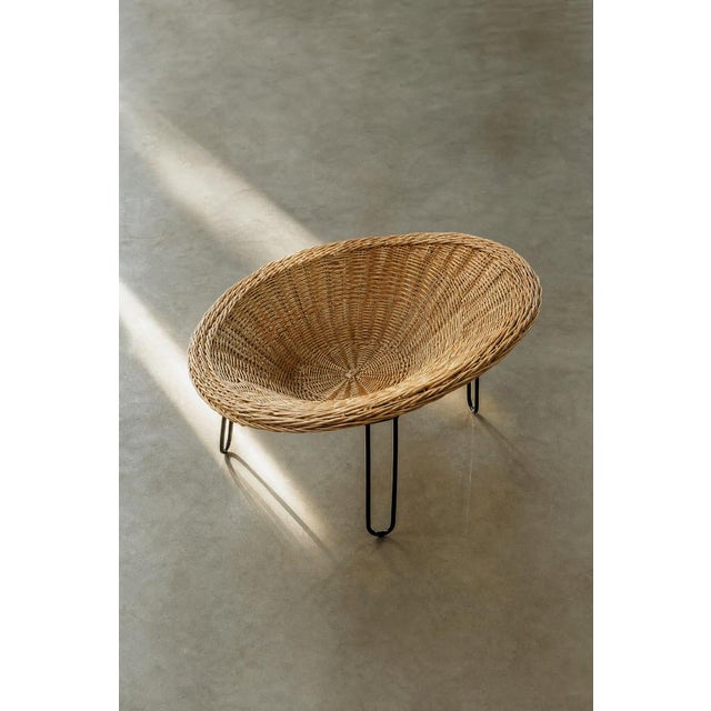 Vintage Italian Modern Boho Rattan Spherical Bowl Chair, 1950s For Sale - Image 6 of 18