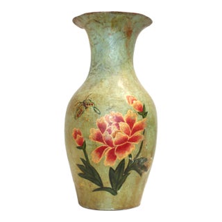 Peony Vase Papier-Mâché Floral For Sale