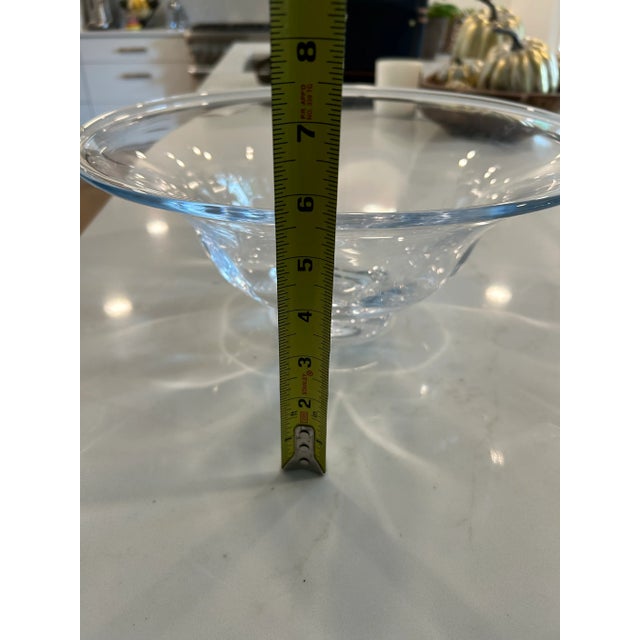 Transparent 1990s Simon Pearce Glass Bowl For Sale - Image 8 of 8