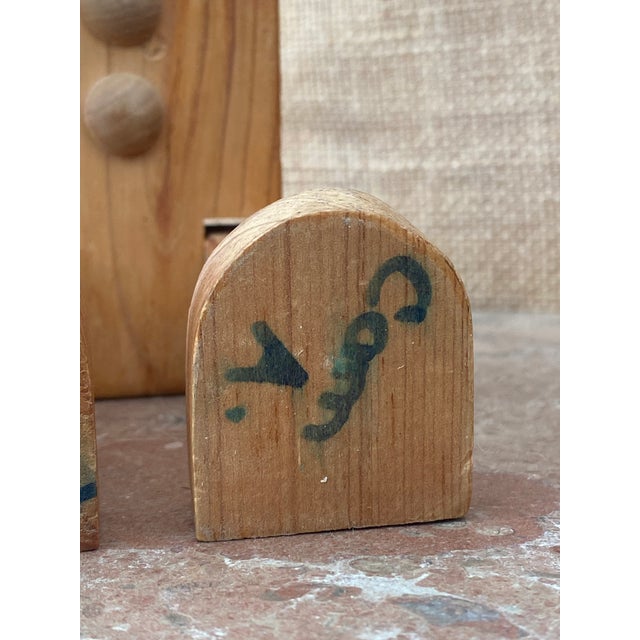 Folk Art Carved Wood Robot, Geometric Figure, Signed 1989 For Sale - Image 11 of 14