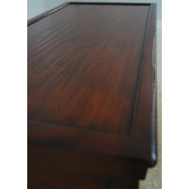 Henredon Rustic Finish 2 Drawer Serving Table For Sale - Image 13 of 17
