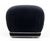 Modern Black Velvet Upholstered Ottoman, with studded nailhead details above four casters. 13" H x 17.5" W x 17.5" D....