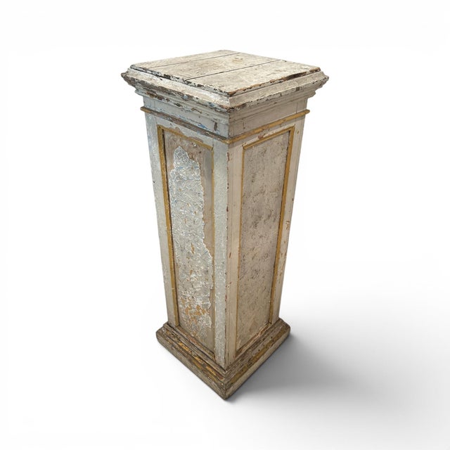 19th Century French Painted Wood Pedestal For Sale In New Orleans - Image 6 of 8