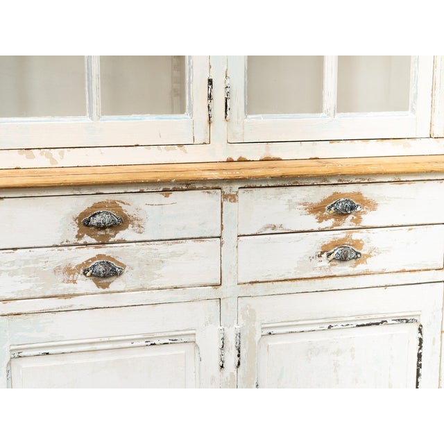 Large Antique Fir Wood Sideboard, 1950 For Sale - Image 9 of 18