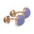 Contemporary Vintage Mish Ny Blue Chalcedony and Quartz Cufflinks in 18k Rose Gold, A Pair For Sale - Image 3 of 8