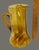 Vintage Italian Hand Blown Amber Art Glass Attached Handle Pitcher For Sale - Image 4 of 7