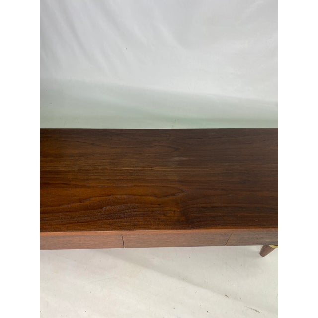 Wood American of Martinsville Walnut Bench by Merton Gershun For Sale - Image 7 of 13