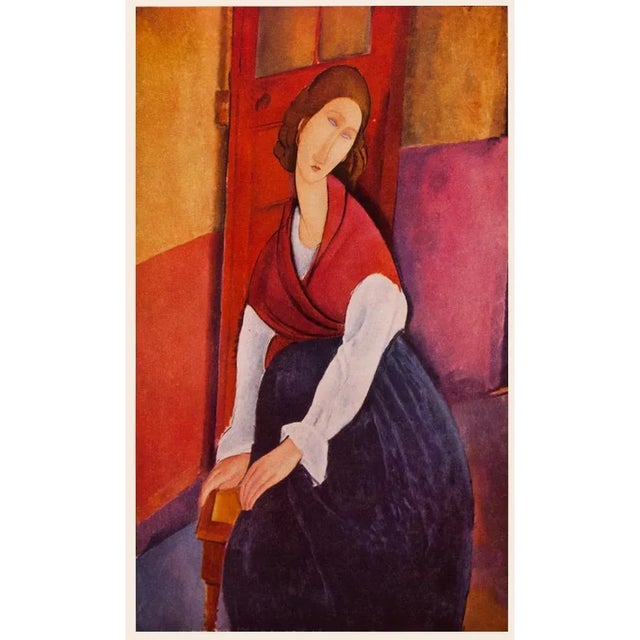 1958 After Amedeo Modigliani "Portrait of Jeanne Hébuterne", First Edition Full-Color Print For Sale - Image 9 of 9