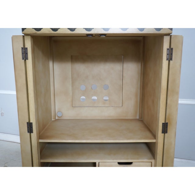 1980s Habersham Style Hand Painted Armoire Tv Unit For Sale - Image 5 of 16