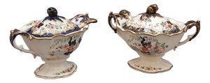 Sauce Tureens with Ladles from Mason's Ironstone, 1840, Set of 2