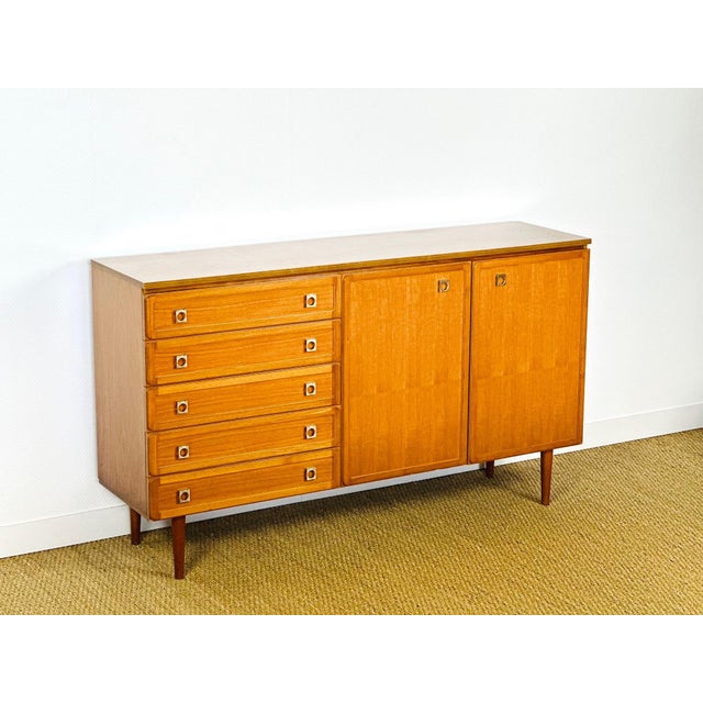 Brown Vintage Scandinavian Teak Sideboard, 1960 For Sale - Image 8 of 13