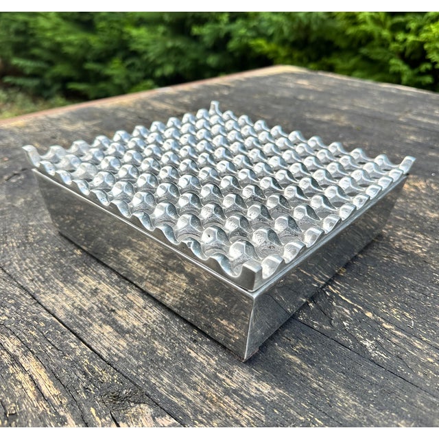 1990s Chromed Aluminum Ashtray, 1990s For Sale - Image 5 of 8