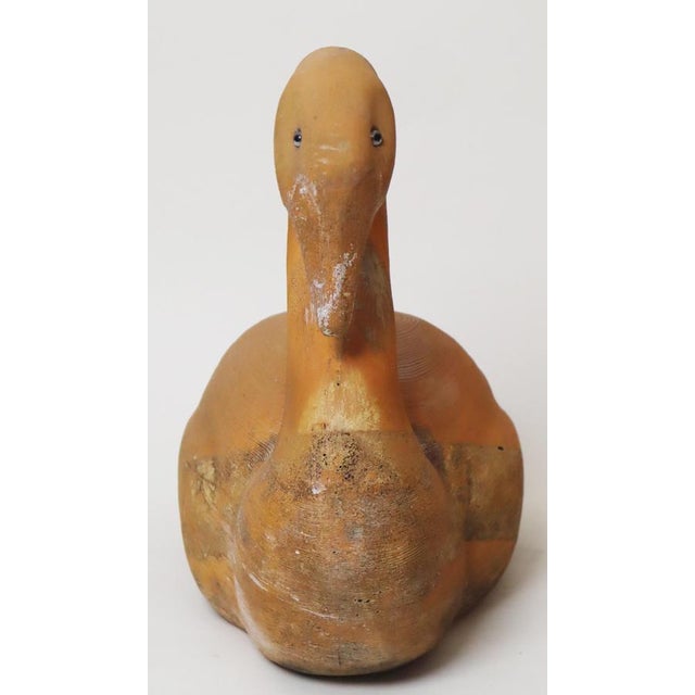 Life-Size Wooden Swan, 1970s For Sale - Image 4 of 17