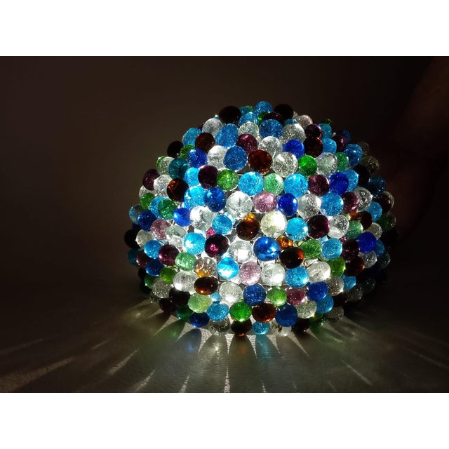 Hand-Crafted Murano Glass and Iron Lamp, 1950s, in Good conditions. Designed 1950 to 1959 Up to 250V (Europe/UK...