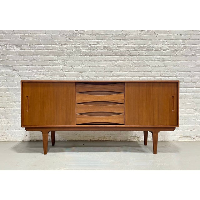 1960s 1960s Mid Century Modern Styled Teak Credenza | Scandinavian Media Console | Handmade Reclaimed Sideboard For Sale - Image 5 of 15