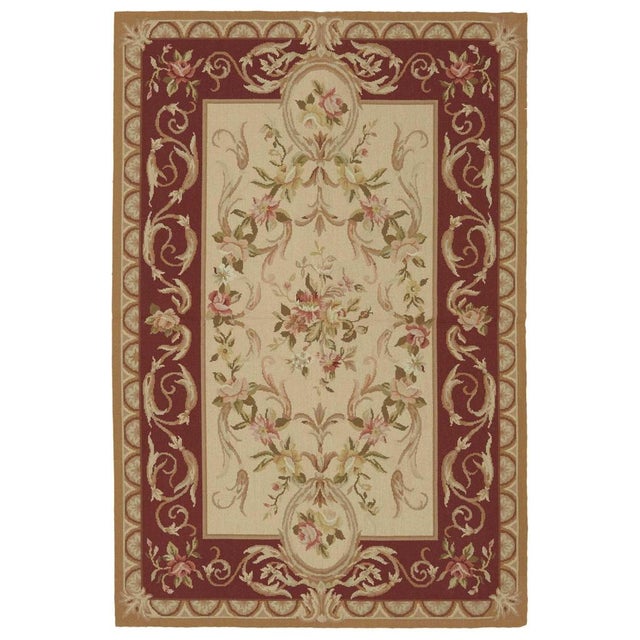 Textile Vintage Needlepoint Kilim Rug, 1990s For Sale - Image 7 of 7