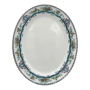 1800s England Beech & Hancock Swan Bank Pottery Vernal Platter