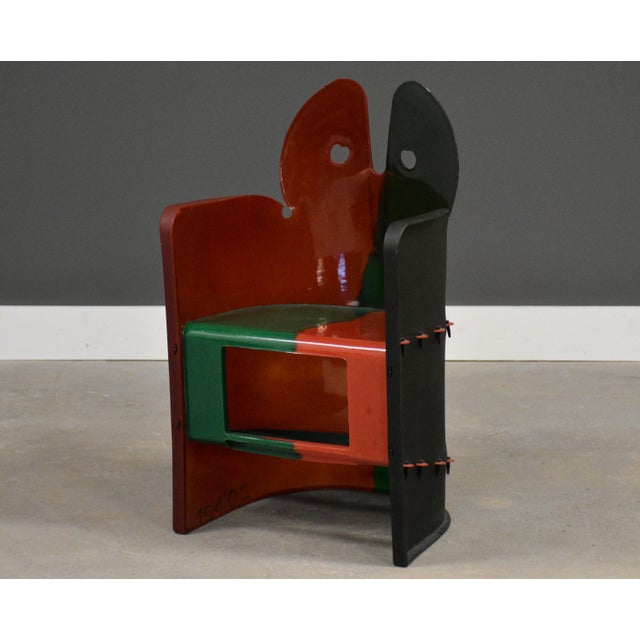 A post modern Nobody’s Perfect armchair by Gaetano Pesce made in resin. Two cracks in back shown. Made in Italy. Dated...