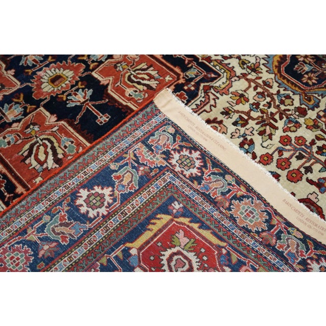 Antique Persian Farahan Sarouk Rug 4'6" X 6'9" For Sale - Image 11 of 11