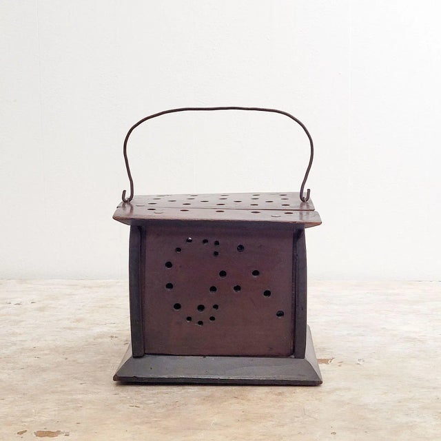 A child's or fisherman's bait box, U.S.A., circa 1900.