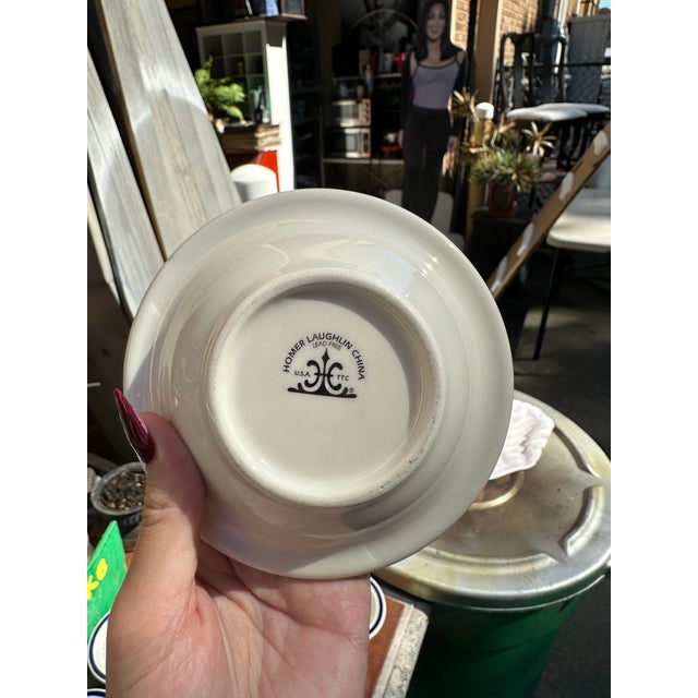 White 1970s Homer Laughlin China Nautical Collection of Ceramic Petite Dishes - Set of 4 For Sale - Image 8 of 8