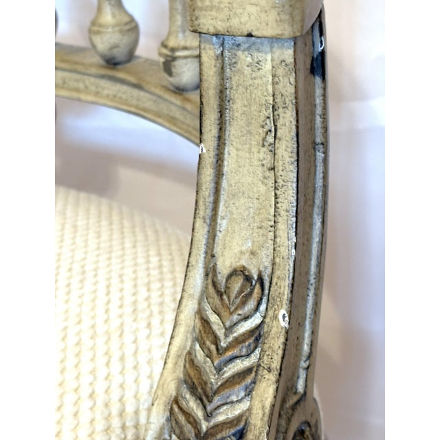 Vintage French Style Vanity Stool For Sale - Image 15 of 17