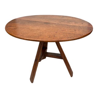 Late 19th Century Dutch Oak Tilt Top Table For Sale